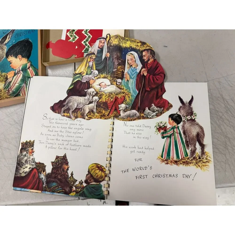Davey and the First Christmas Beth Vardon Charlot Byj Spiral Book Box Insert Set